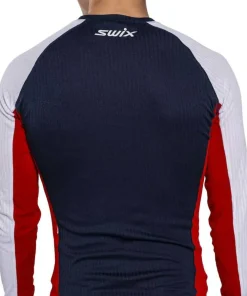 Swix Men's RaceX Classic Long Sleeve Dark Navy/Bright White New