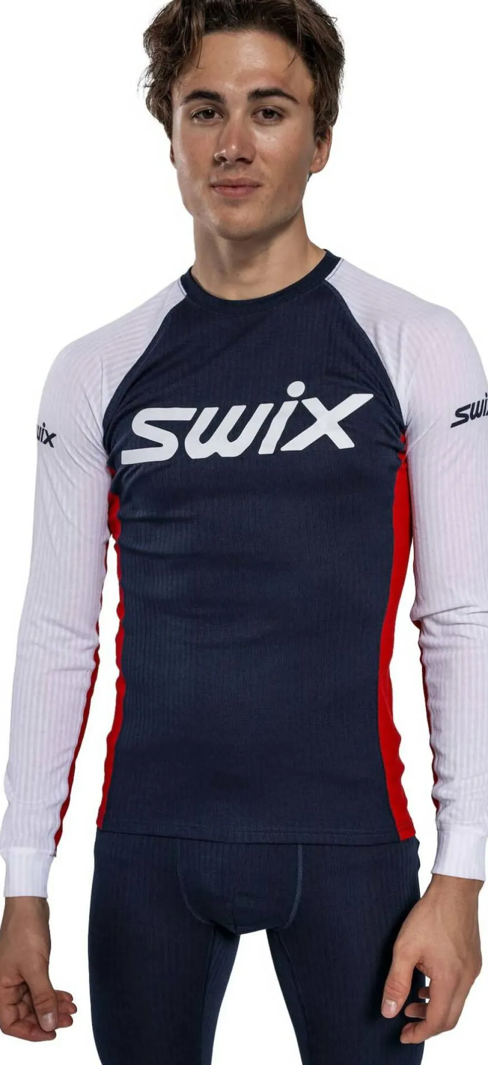 Swix Men's RaceX Classic Long Sleeve Dark Navy/Bright White New