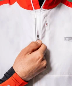 Swix Men's Roadline Wind Vest Bright White/Fiery Red Sale