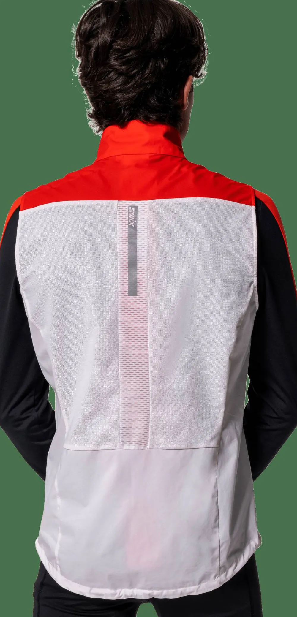 Swix Men's Roadline Wind Vest Bright White/Fiery Red Sale