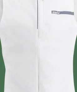 Swix Men's Roadline Wind Vest Bright White/Fiery Red Sale