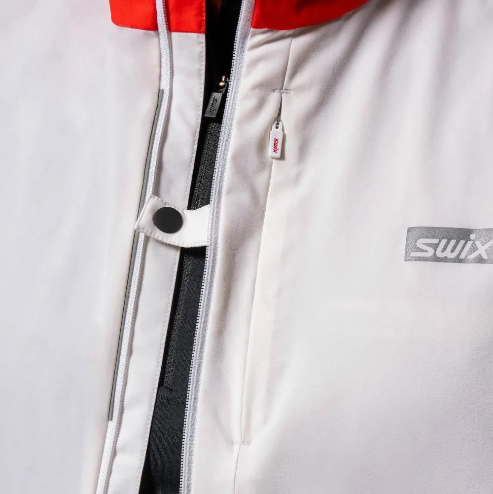 Swix Men's Roadline Wind Vest Bright White/Fiery Red Sale