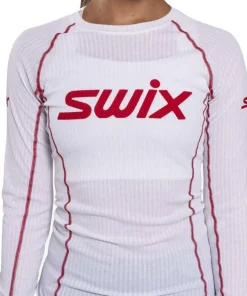 Clearance Women's RaceX Classic Long Sleeve Bright White/ Red Skidåkning