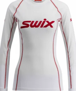 Swix Women's RaceX Classic Long Sleeve Bright White/Swix Red