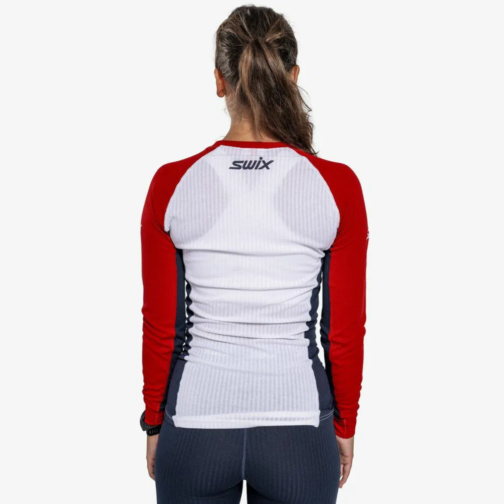 Swix Women's RaceX Classic Long Sleeve Red/Bright White Swix Red/Bright White Clearance