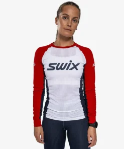 Swix Women's RaceX Classic Long Sleeve Red/Bright White Swix Red/Bright White Clearance