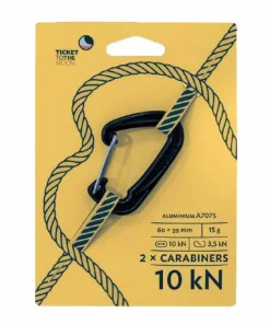 Ticket to the Moon Hammock Carabiner Pair 10kn Black