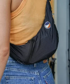 Ticket to the Moon Upcycled Sling Bag Black