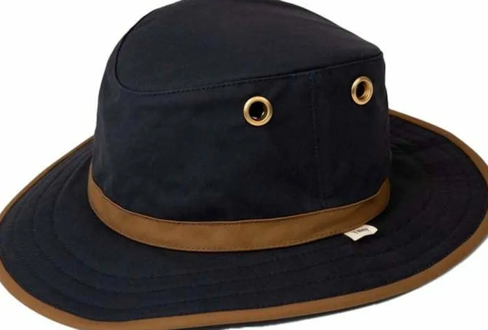 Tilley TWC7 Outback Waxed Cotton Navy/Tan