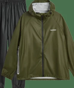 Tretorn Unisex Packable Rainbreaker Set Forest Green Clearance