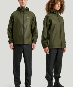 Tretorn Unisex Packable Rainbreaker Set Forest Green Clearance
