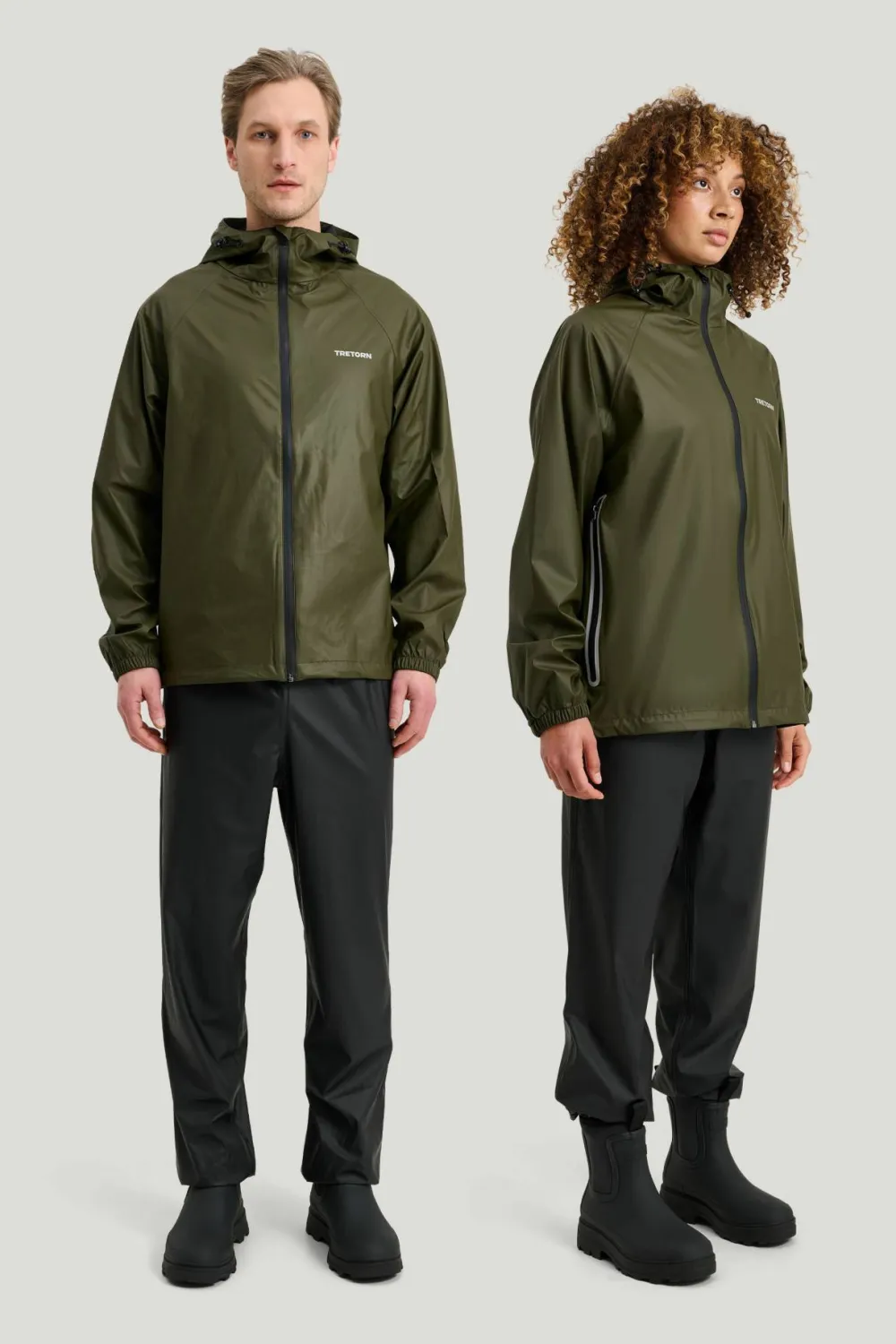 Tretorn Unisex Packable Rainbreaker Set Forest Green Clearance