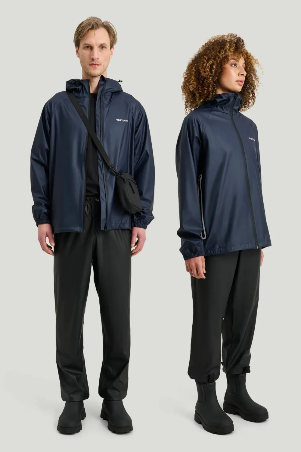 Tretorn Unisex Packable Rainbreaker Set Navy Blaze Clearance