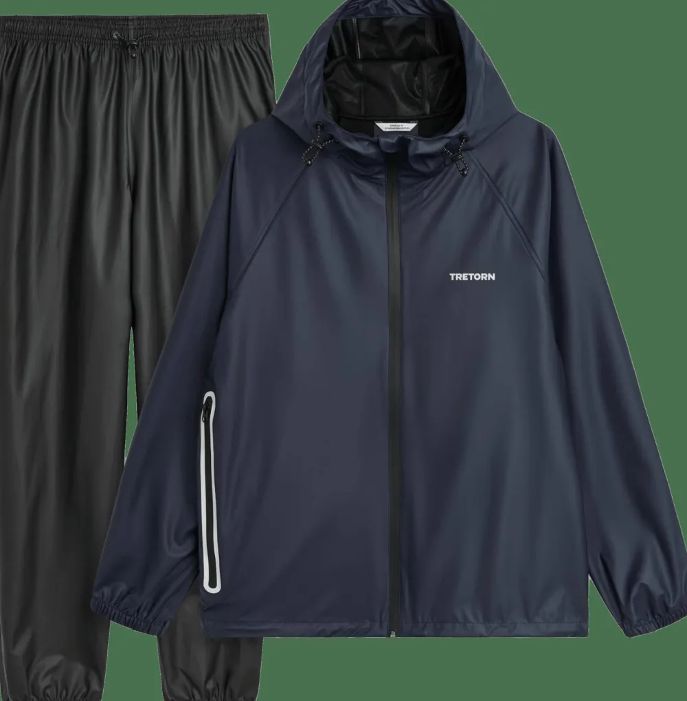 Tretorn Unisex Packable Rainbreaker Set Navy Blaze Clearance