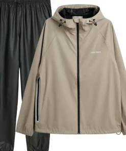 Hot Unisex Packable Rainbreaker Set Regnkläder Dam
