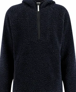 Ulvang Unisex Re Orbit Hooded Half Zip Wool Pile Navy Blue New