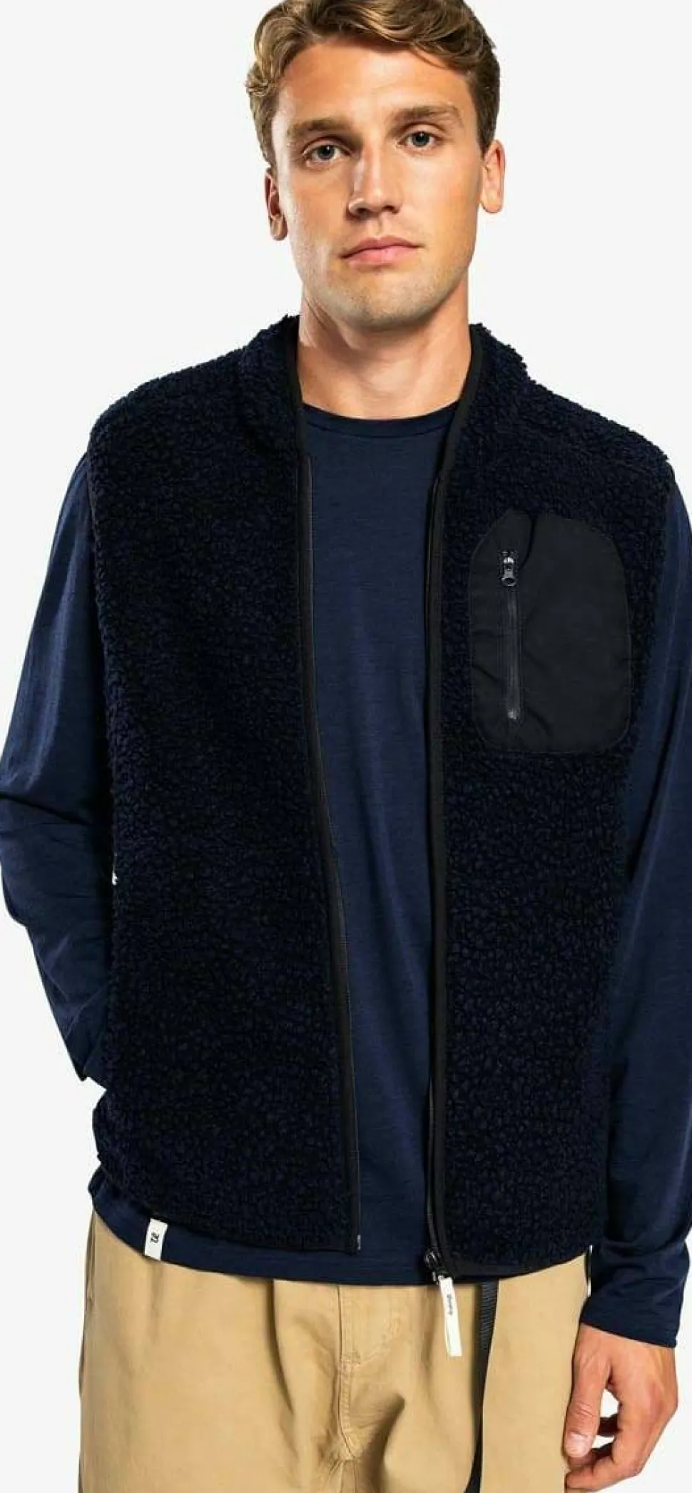 Ulvang Unisex Re Orbit Vest Wool Pile Navy Blue