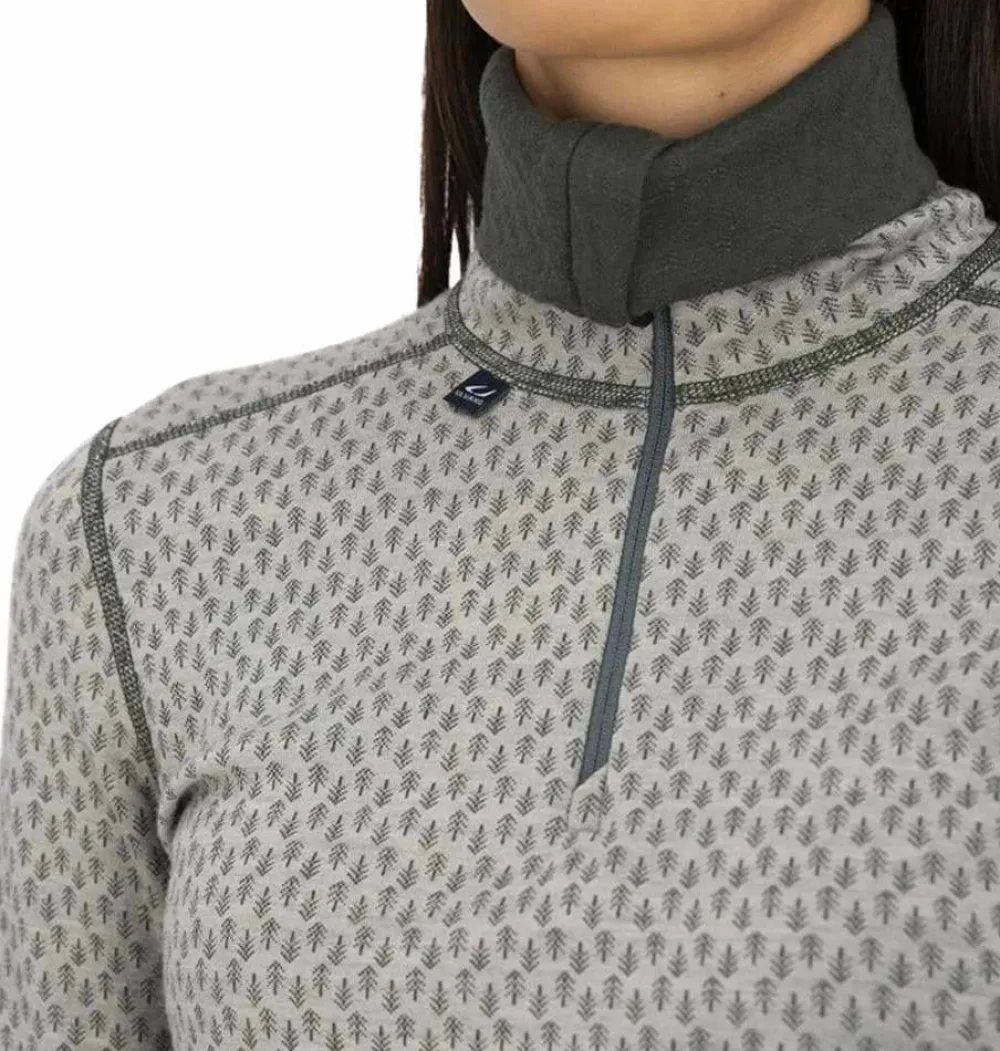 Ulvang Women's Comfort 200 Turtle Neck With Zip Agate Grey/Urban Chic