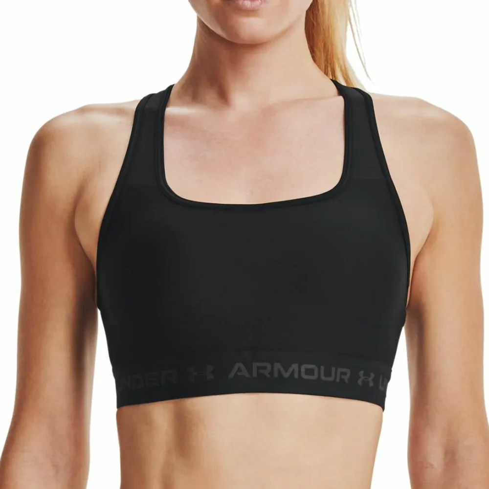 Hot Women's UA Crossback Mid Bra //Jetgray Sport-Bh:Ar