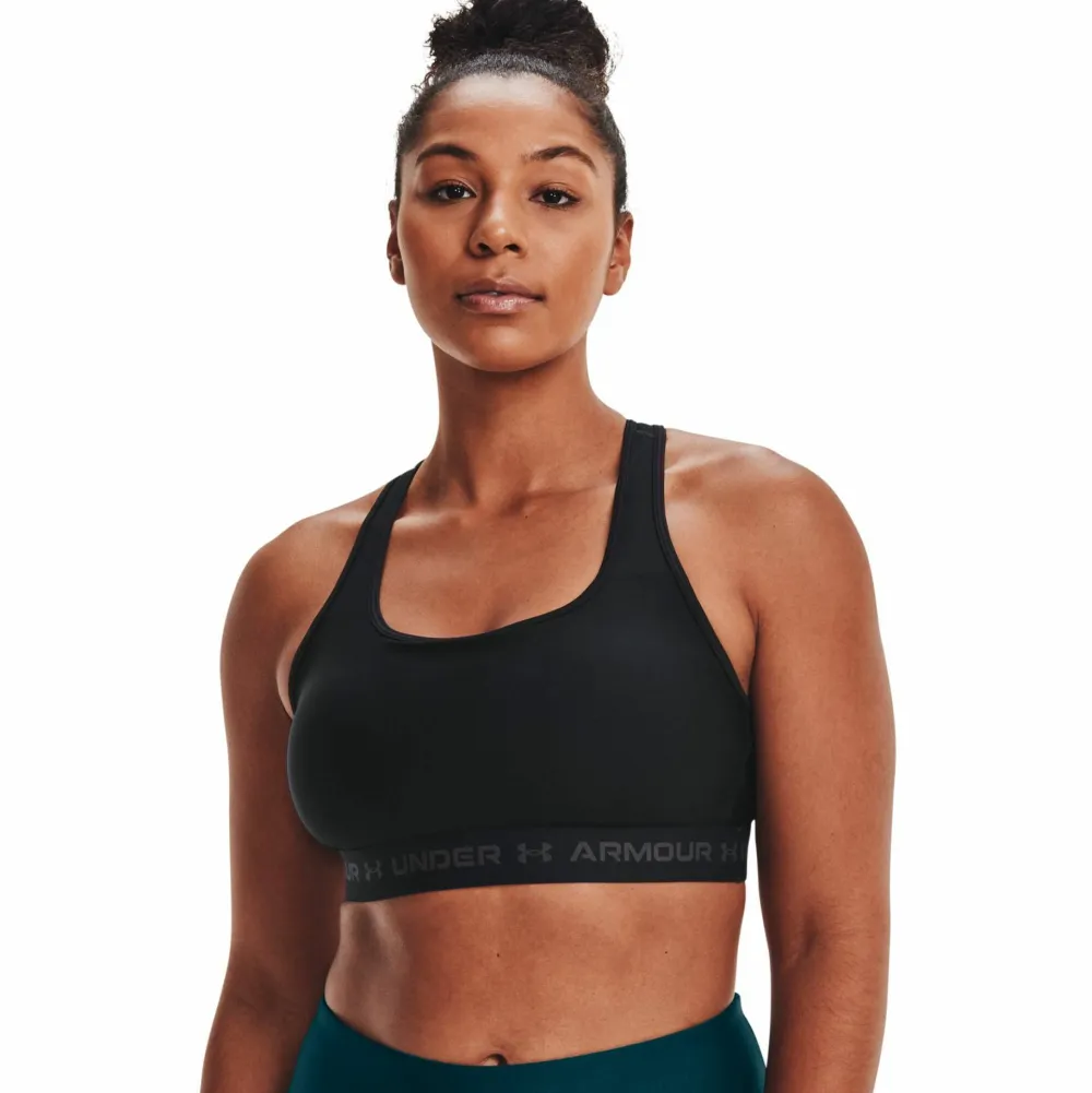 Hot Women's UA Crossback Mid Bra //Jetgray Sport-Bh:Ar