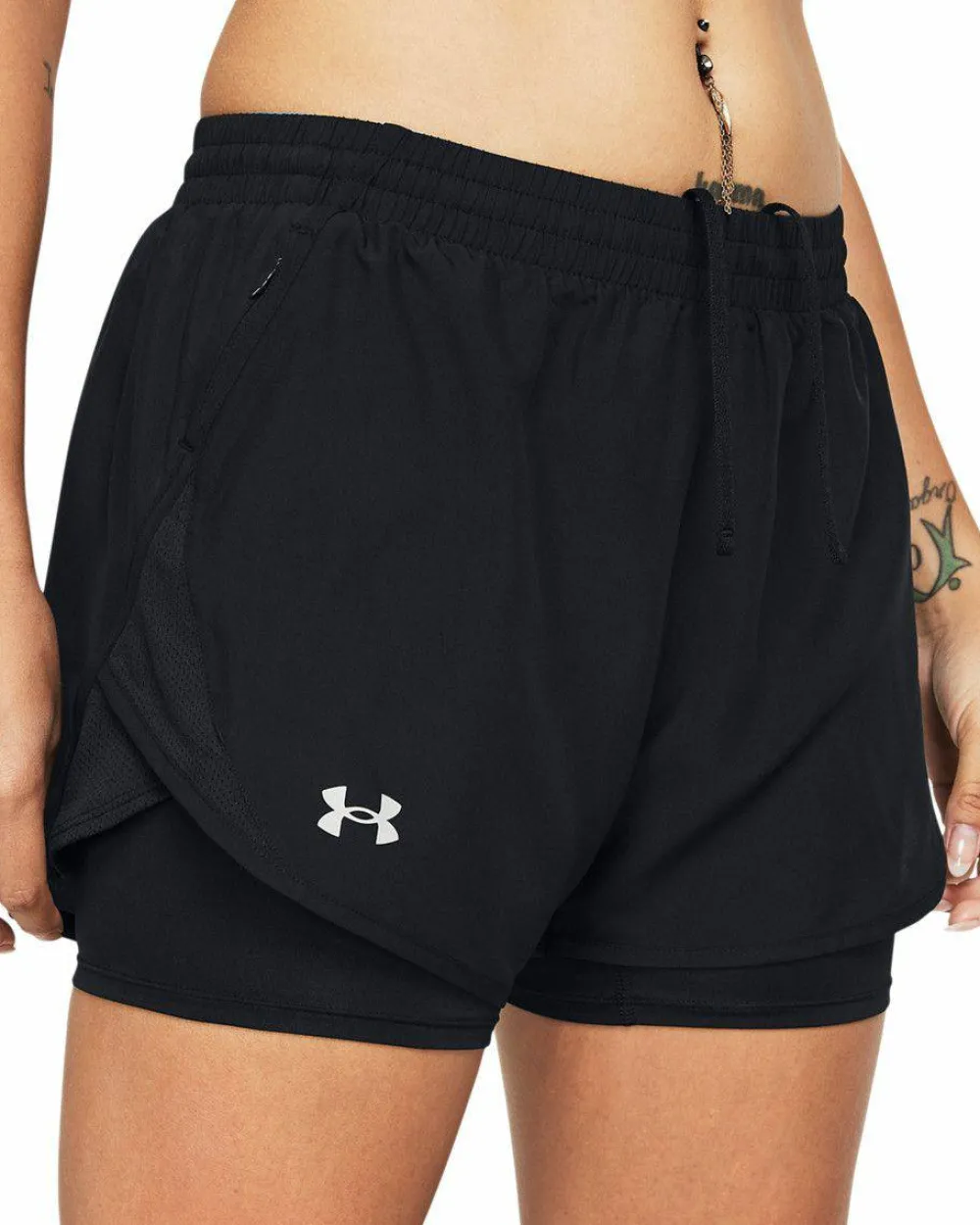 Under Armour Women's Ua Fly By 2in1 Short Black Best