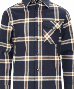 Urberg Juniors' Flanell Shirt Blue Nights/Deep Lichen Green Clearance