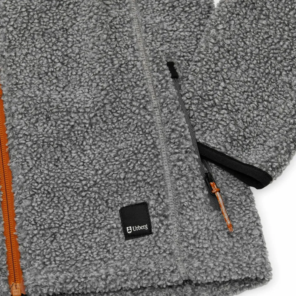 Urberg Juniors' Pile Hoodie Grey Melange Clearance