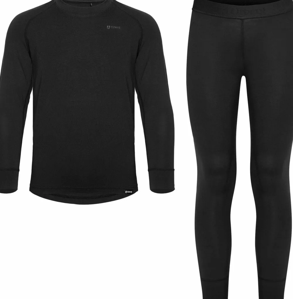 Urberg Juniors' Solid Tree Base Layer Set Black Beauty