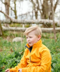Urberg Juniors' Vindeln Wind Fleece Jacket Sunflower Hot