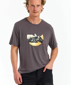 Urberg Men's Printed Tree Tee Plum Kitten/Mountain Sale