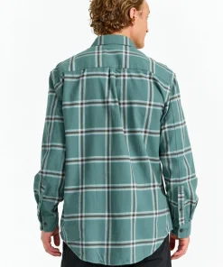 Urberg Men's Two Pocket Flanell Shirt Blue Nights/Deep Lichen Green Sale