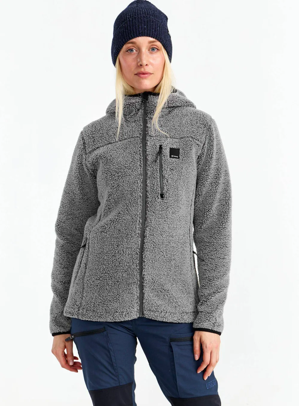 Urberg Women's Pile Hoodie Grey Melange Discount