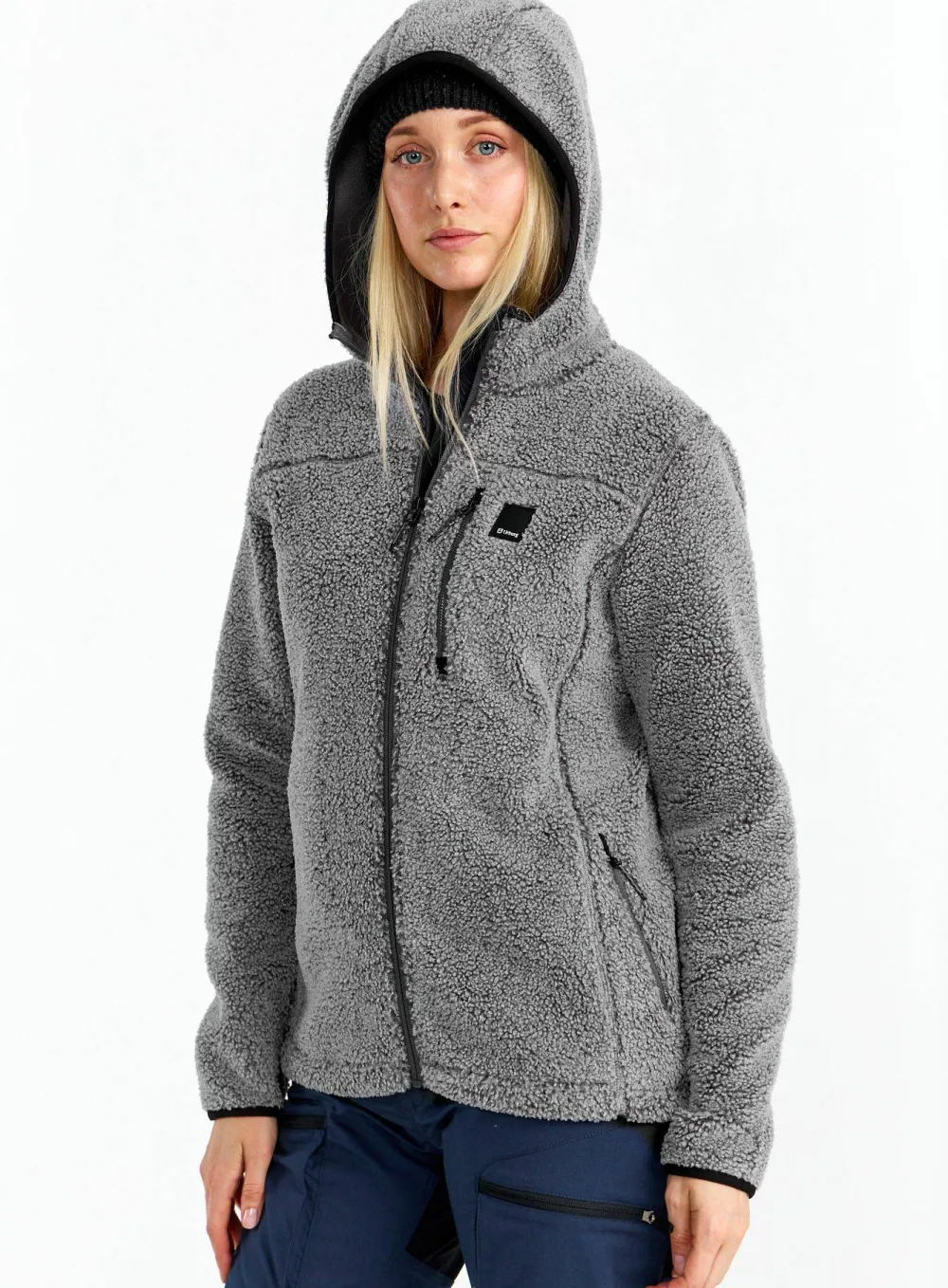 Urberg Women's Pile Hoodie Grey Melange Discount
