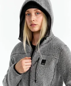 Urberg Women's Pile Hoodie Grey Melange Discount