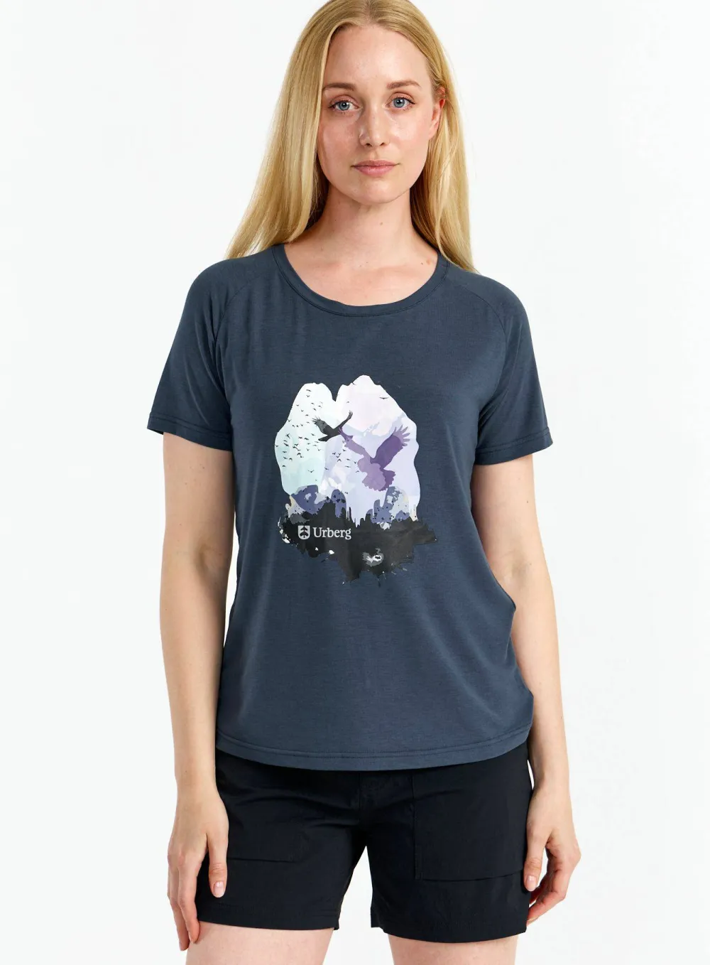 Urberg Women's Printed Tree Tee Midnight Navy New