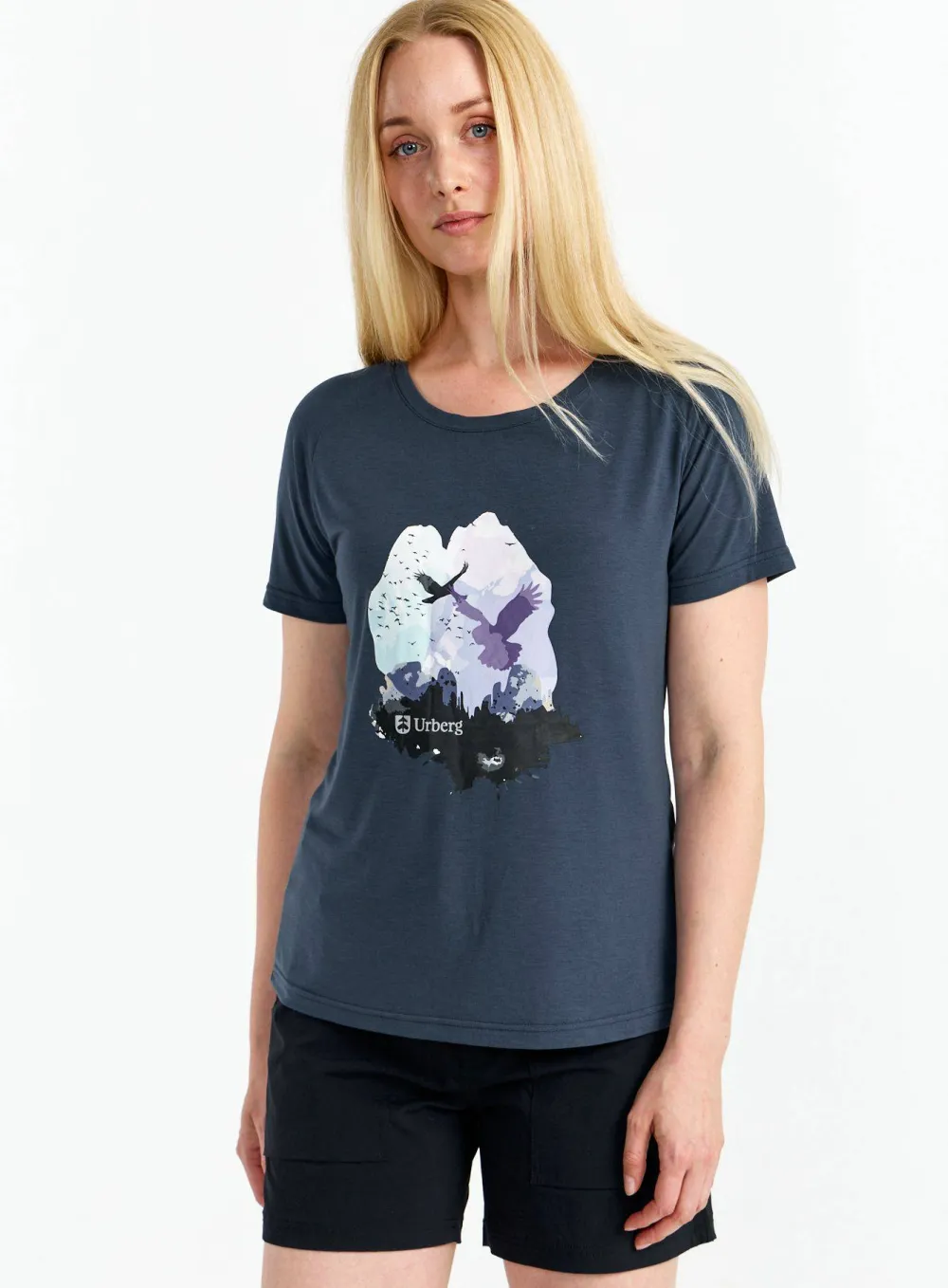 Urberg Women's Printed Tree Tee Midnight Navy New