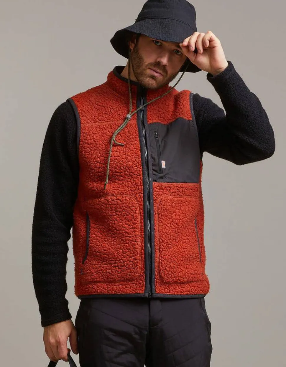 Varg Men's Vargön Wool Vest Retro Orange