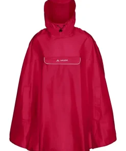 VAUDE Unisex Valdipino Rain Poncho Red Uni