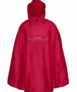 VAUDE Unisex Valdipino Rain Poncho Indian Red