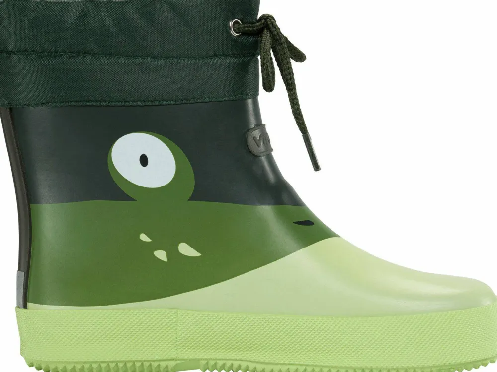Viking Footwear Kids' Alv Barefoot Paw Print Light Green/Green Best