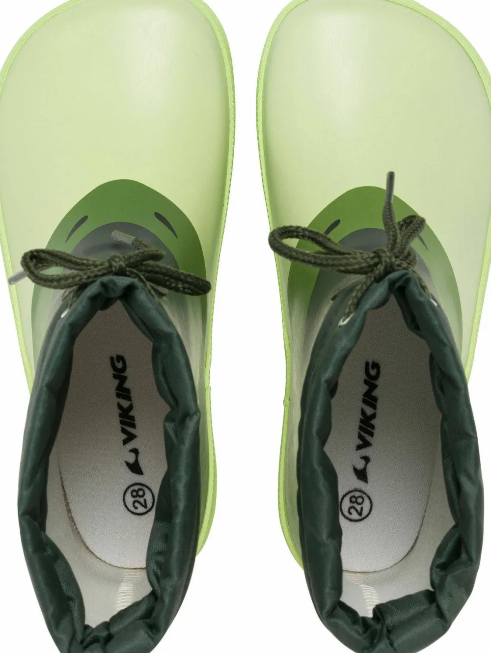 Viking Footwear Kids' Alv Barefoot Paw Print Light Green/Green Best