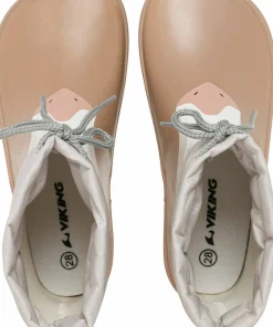 Viking Footwear Kids' Alv Barefoot Paw Print Beige Discount
