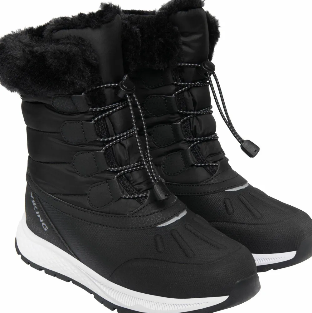 Viking Footwear Kids' Equip Warm Waterproof Zip Black/Granite Best