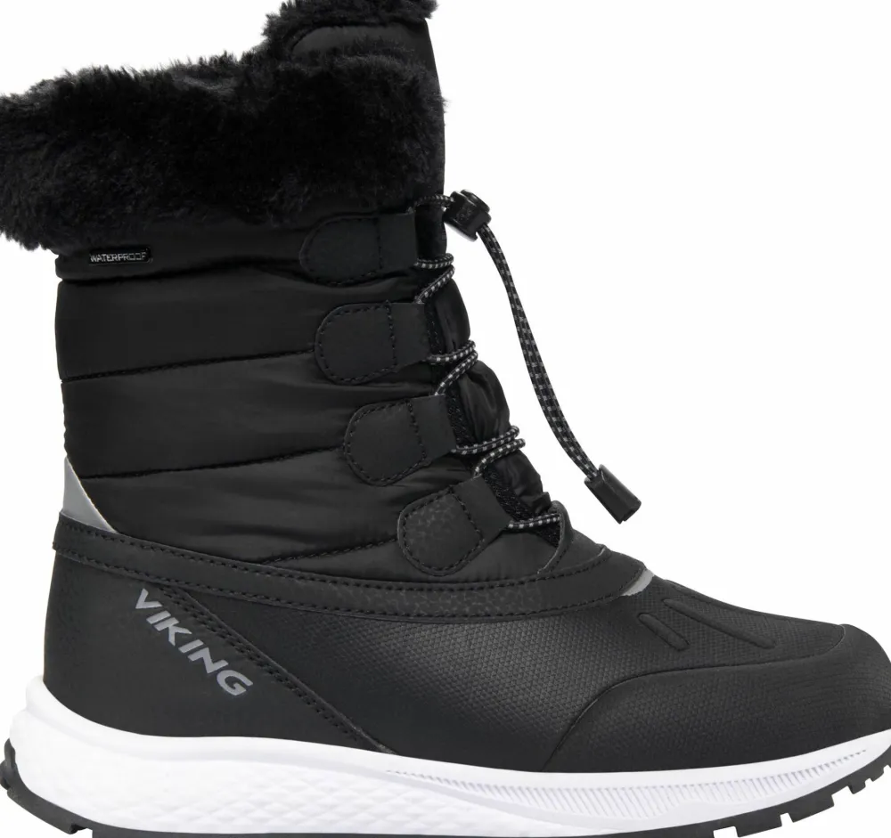 Viking Footwear Kids' Equip Warm Waterproof Zip Black/Granite Best