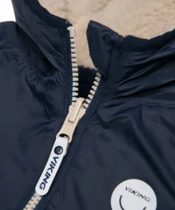 Viking Footwear Kids' Play Reversible Pile Jacket Navy