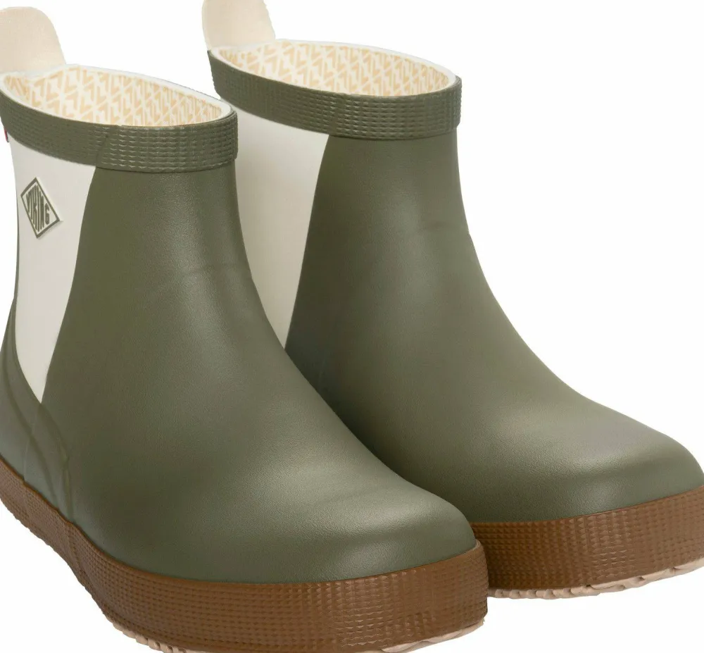 Viking Footwear Seilas Heritage Low Rubber Boot Olive/Brown Clearance