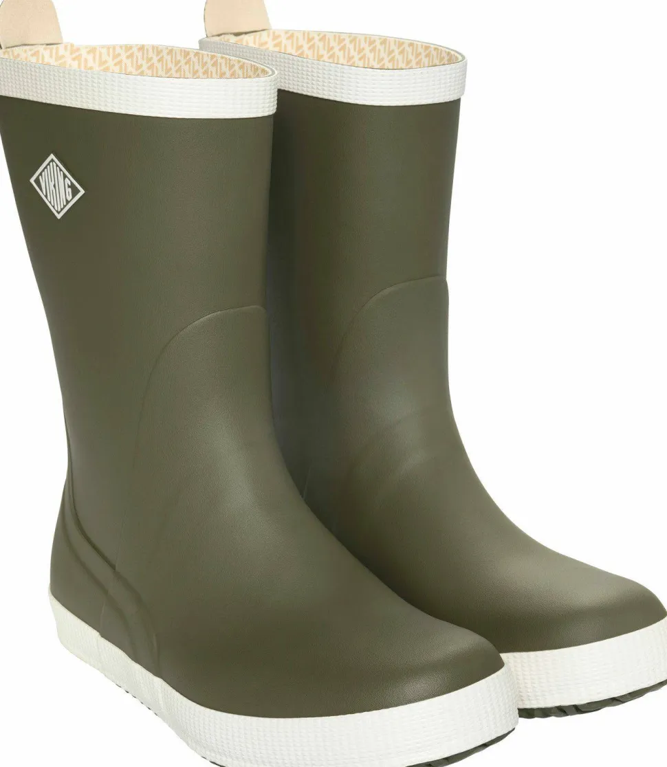Viking Footwear Seilas Heritage Rubber Boot Olive/eggshell