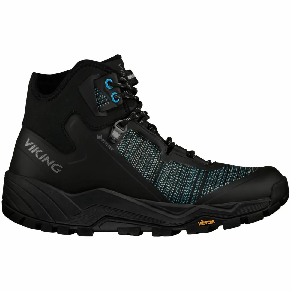 Viking Footwear Unisex Cerra Rolling Mid Gore-Tex Black/Aqua
