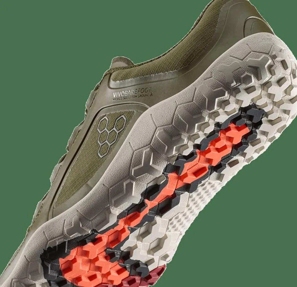 Vivobarefoot Women's Primus Trail III All Weather FG Dark Olive/White