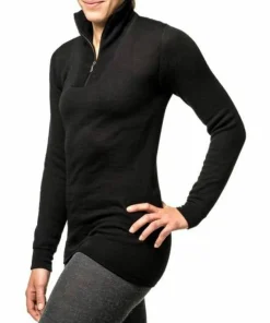 Woolpower Zip Turtleneck 400 Black